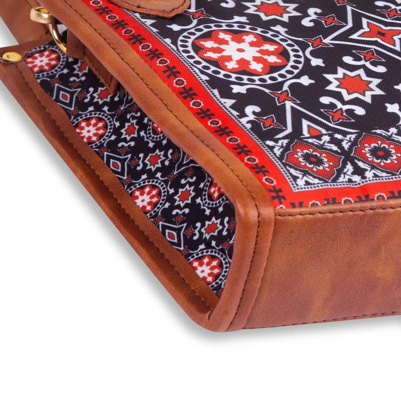 Ajrak Scarlet Handbag - Bag X