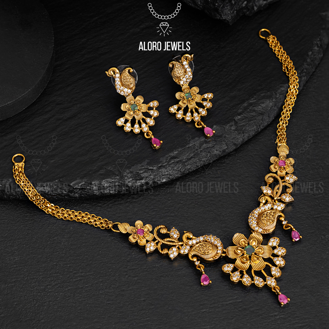 Ronaq Gold Plated Necklace - Aloro Jewels