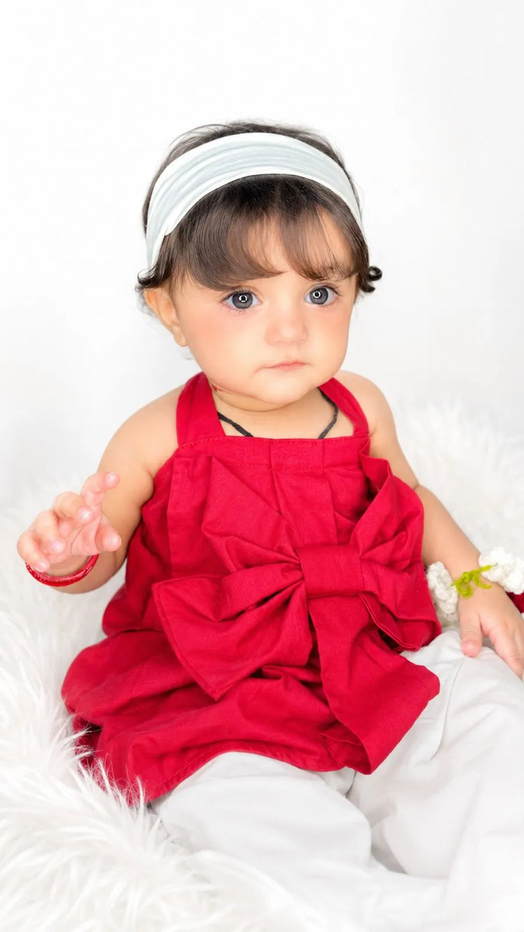 Cotton 2-Piece Bow Outfit - Urban Cut