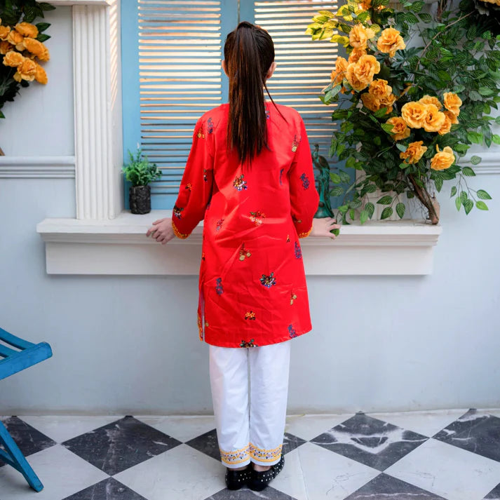 Printed Cotton Suit – Gulnar - Rangooz