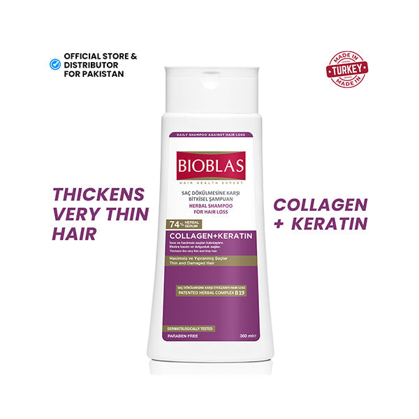 Bioblas Collagen + Keratin Shampoo 360Ml -