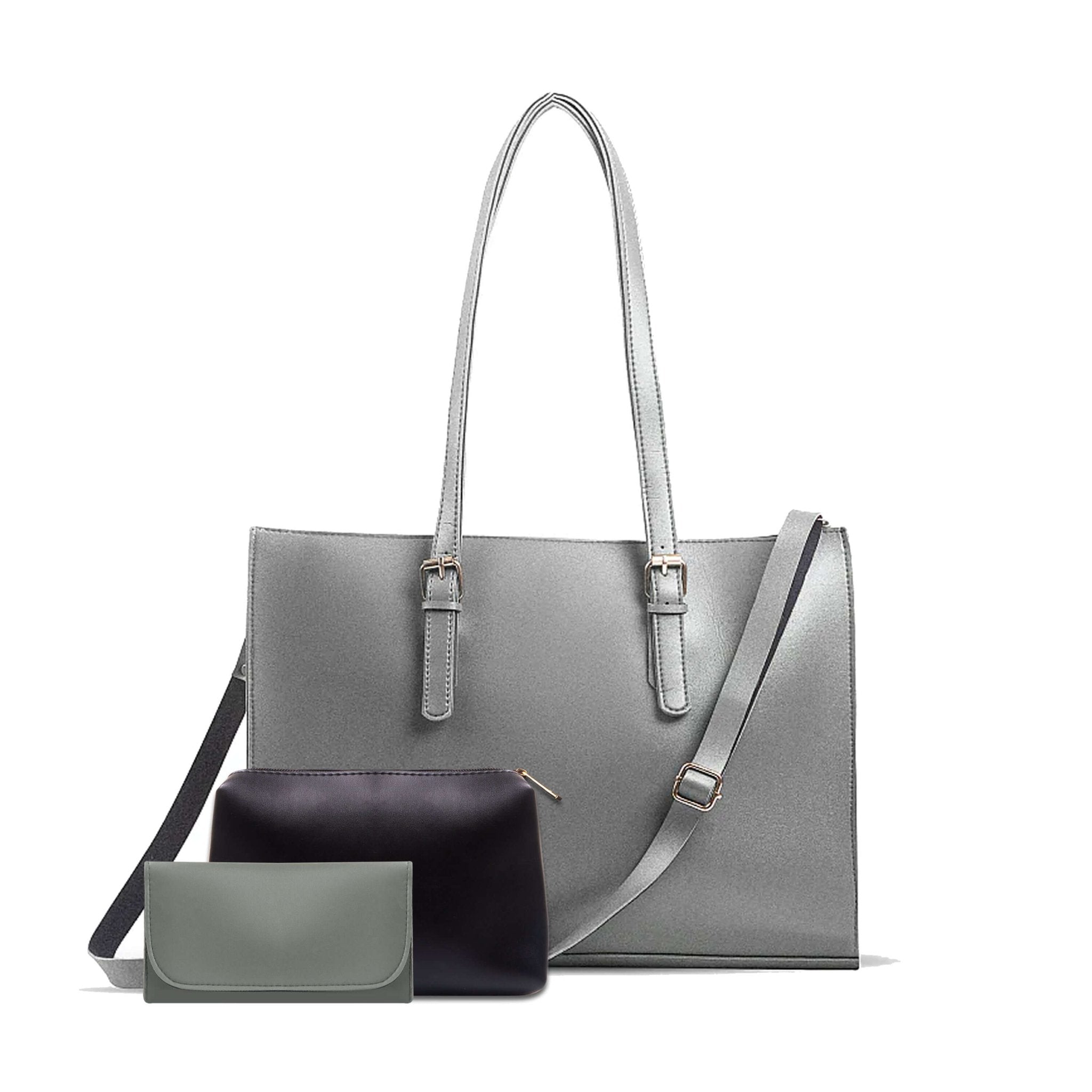 Blossom 3 Pcs Grey Tote Bag - Bag X