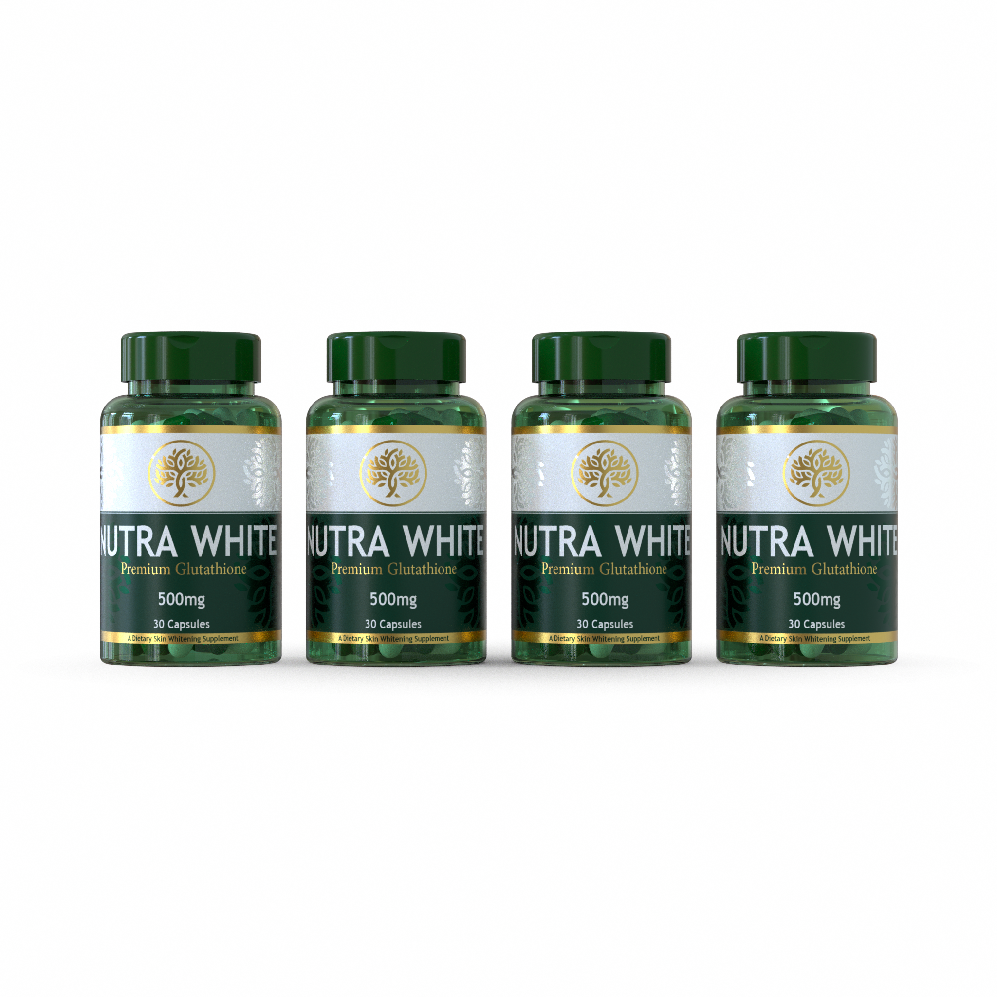 Nutrawhite Whitening Glutathione Capsules - Pack Of 4 (2 Month Dose) - Nutrexlabs.com