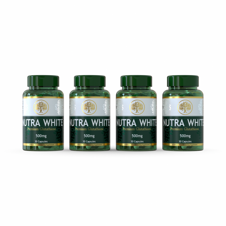 Nutrawhite Whitening Glutathione Capsules - Pack Of 4 (2 Month Dose) - Nutrexlabs.com