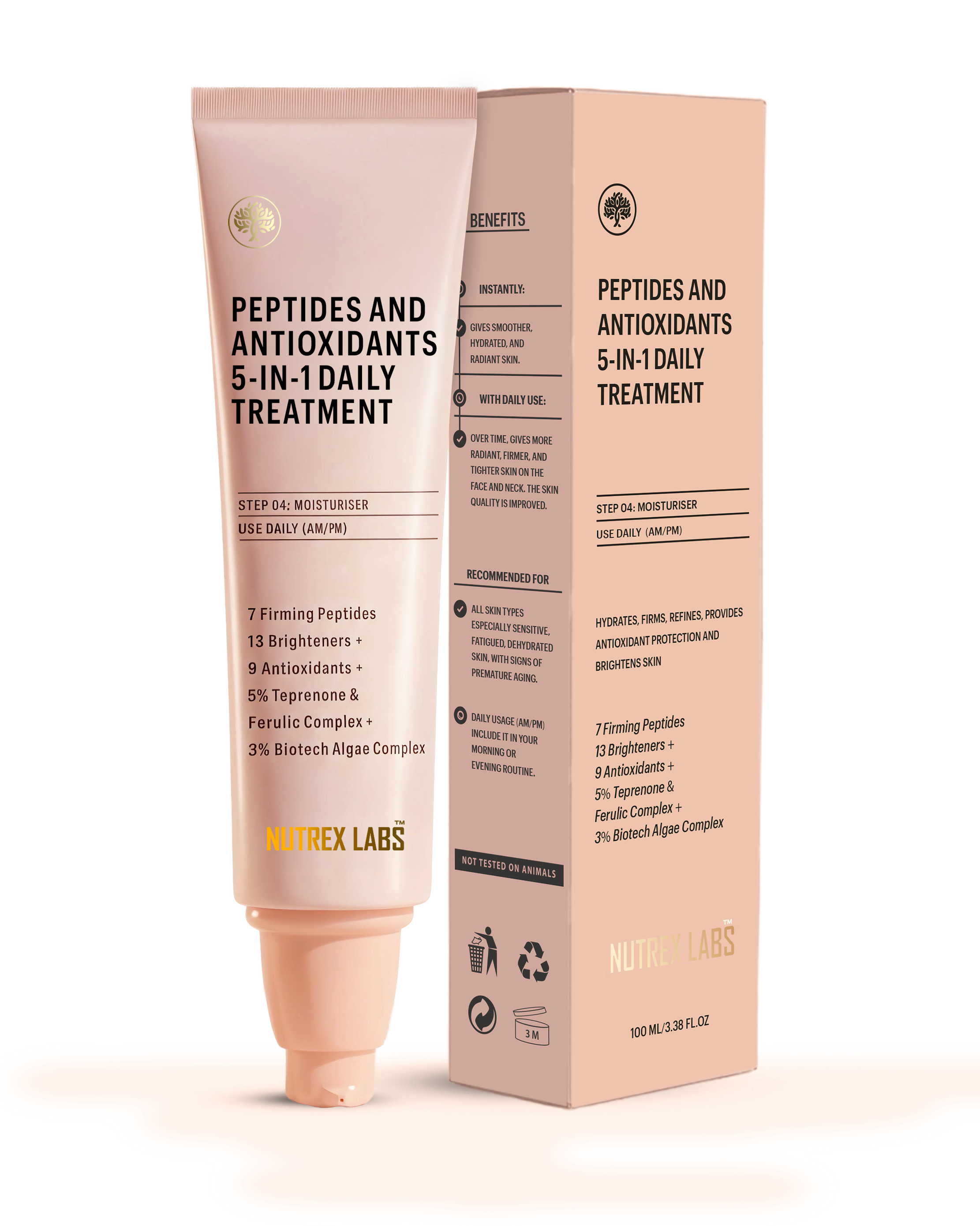 Peptides & Antioxidants 5-In-1 Daily Treatment - Nutrex Labs