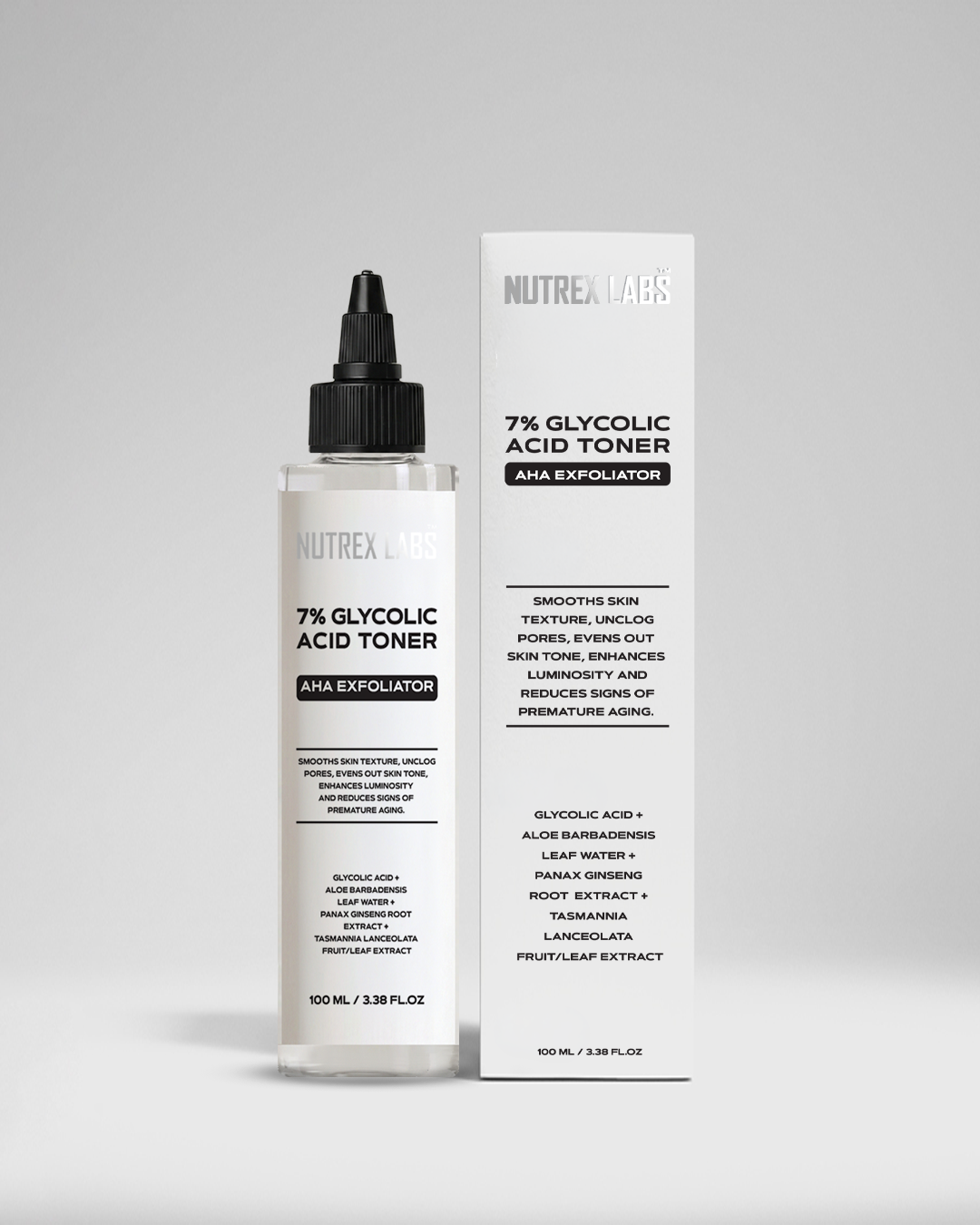 7% Glycolic Aha Exfoliator Acid Toner 100ml - Nutrex Labs