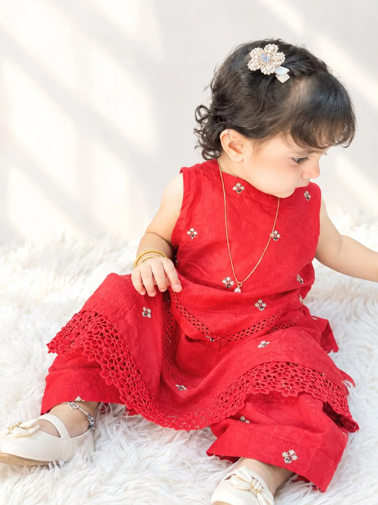 Cotton Embroidered 2-Piece Traditional Dress Set - Urban Cut