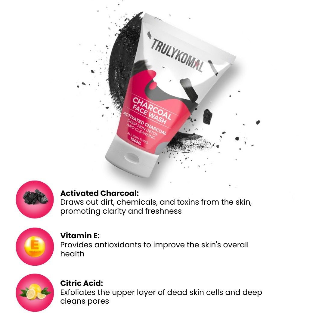 Charcoal Facewash - Trulykomal