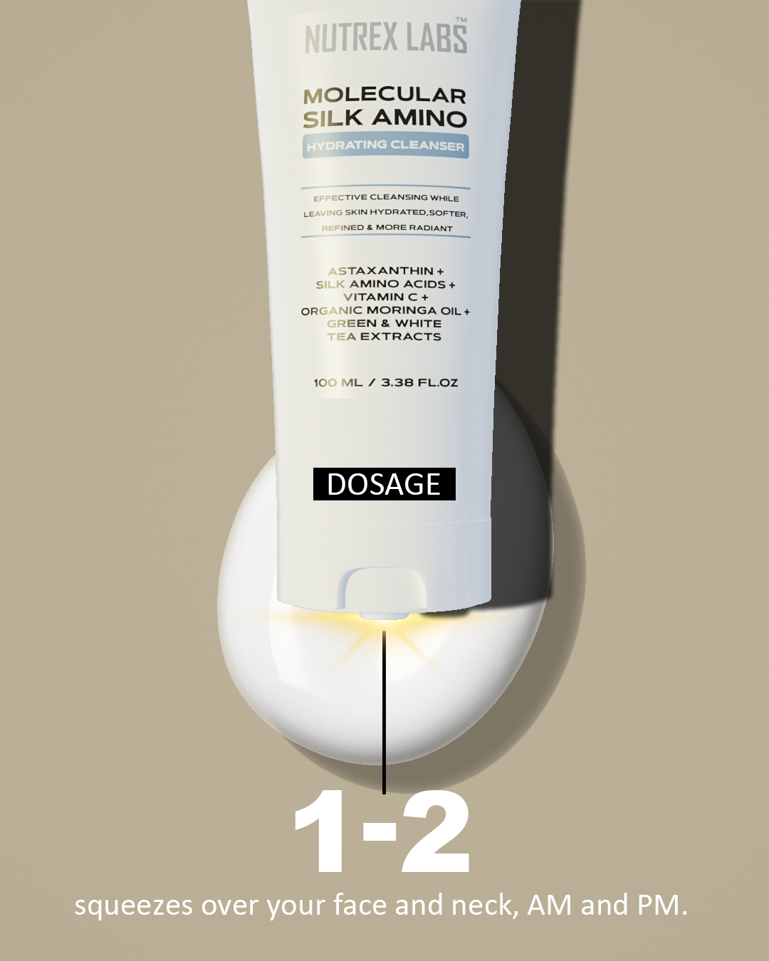 Molecular Silk Amino Hydrating Cleanser 100ml - Nutrex Labs