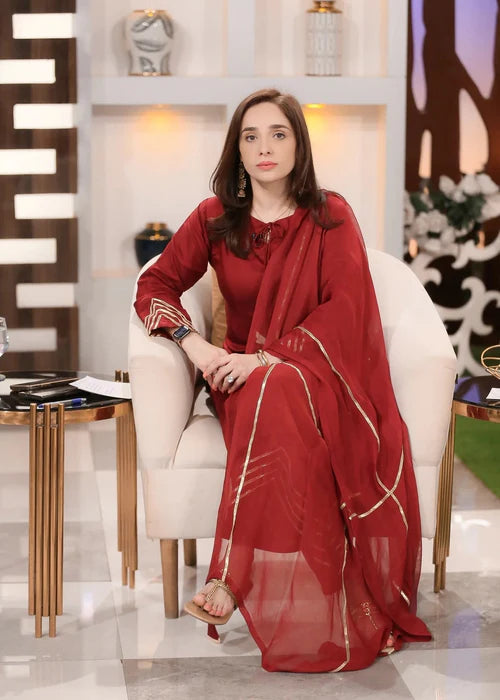 Wine Straight Kurta Set - Zeekstore