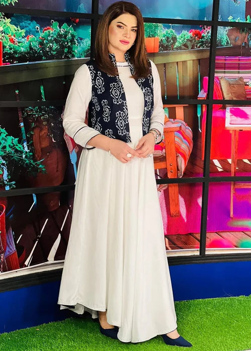 White Maxi With Jacket - Zeekstore
