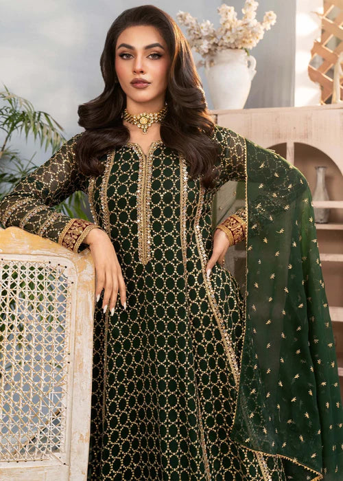 Shehzadi - Bottle Green - Ayesha's Closet