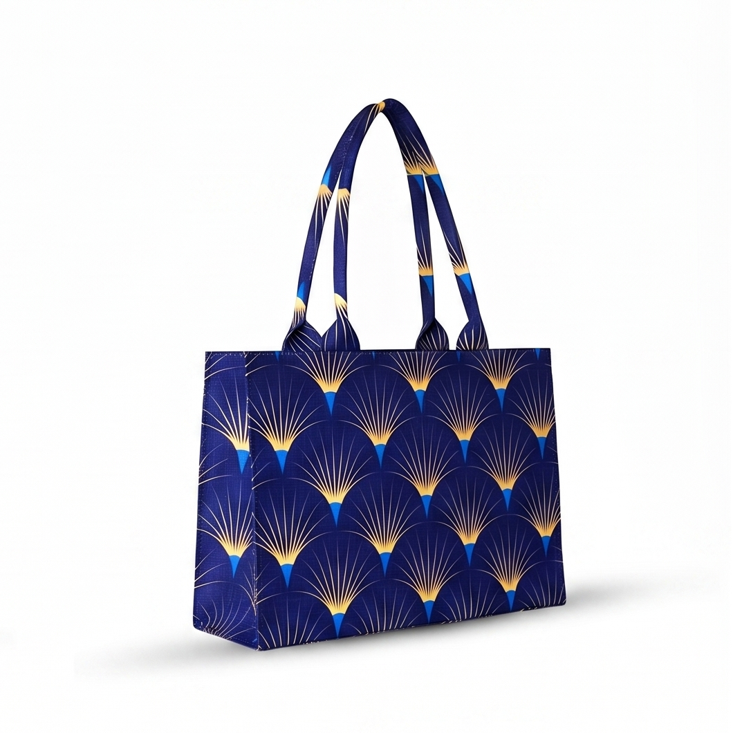 Flora Bloom Blue Tote Bag - Bag X