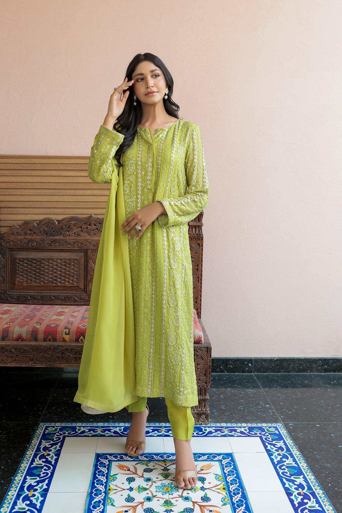 Estelle 3 Piece Stitched - Javeria Zoa