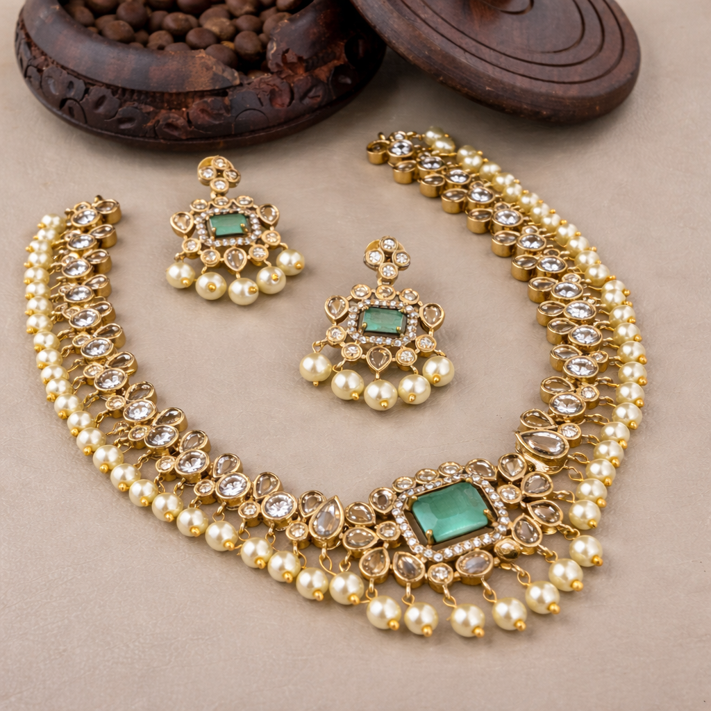 Sultana Kundan Necklace - Aloro Jewels