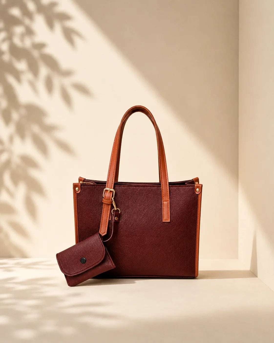 Daily Tote - Maroon (with mini-wallet) - HBH