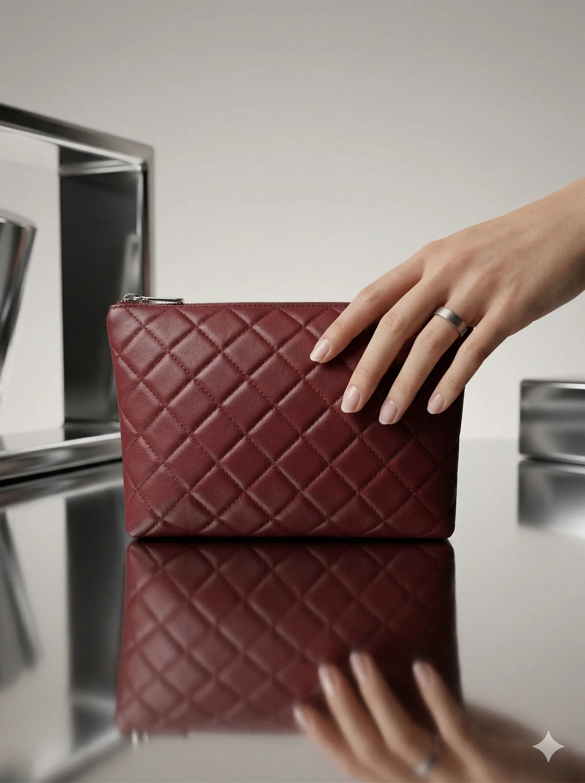 Fizz Makeup Pouch Maroon Handbag - Bag X