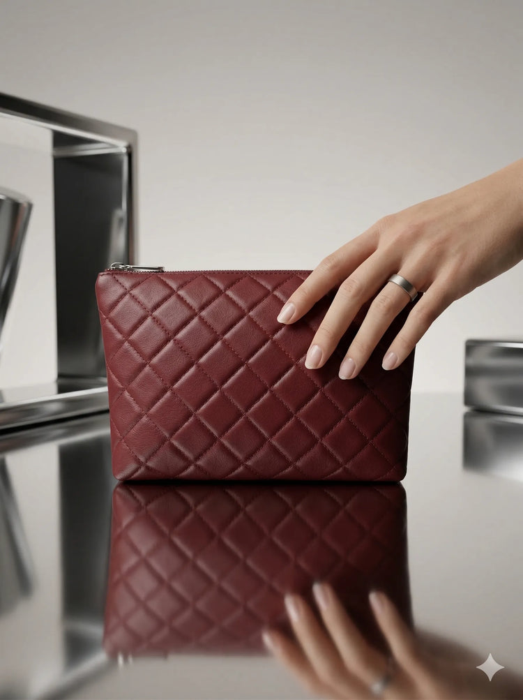 Fizz Makeup Pouch Maroon Handbag - Bag X