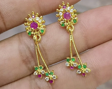 Gold Plated Tassel Earrings - Aloro Jewels