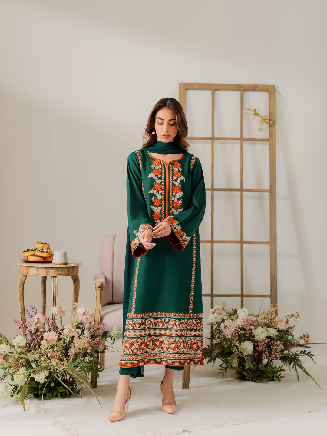 Multi Sabz 3Pcs EMB - Tawakal Closet