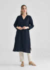 Black Basic Kurta D094 - Laal Kurti