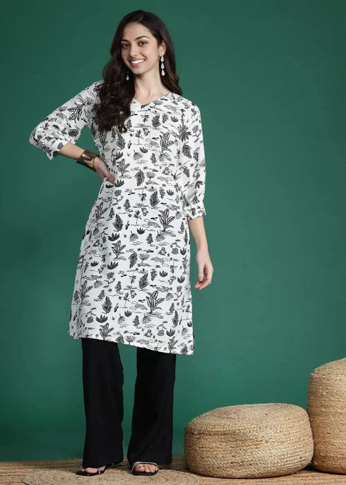 Printed Kurta Only D023 - Lall Kurti