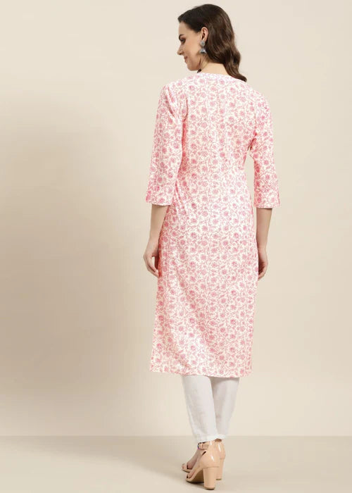 Printed Kurta D025 - Laal Kurti
