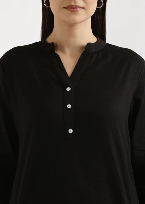 Black Basic Kurta Only - Laal Kurti