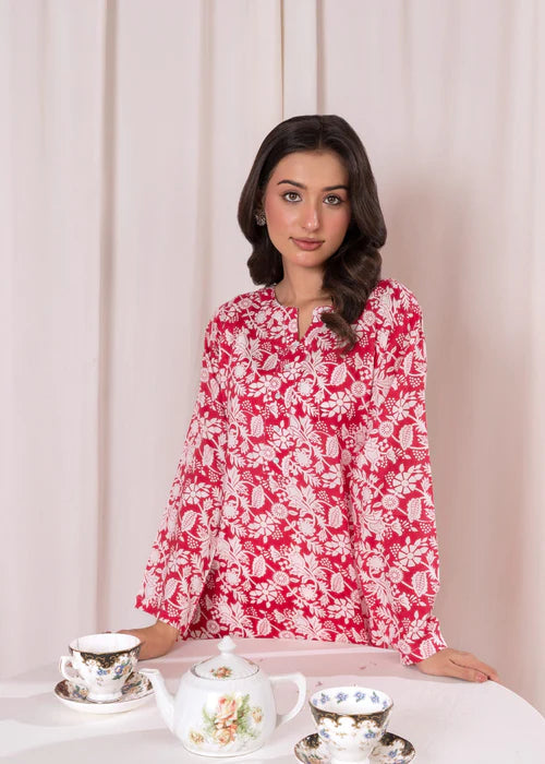Printed Kurta Set D116 - Laal Kurti