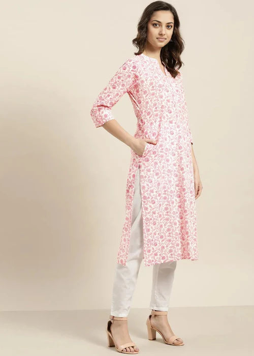Printed Kurta D025 - Laal Kurti