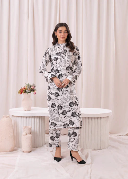Printed Kurta Set D115 - Laal Kurti