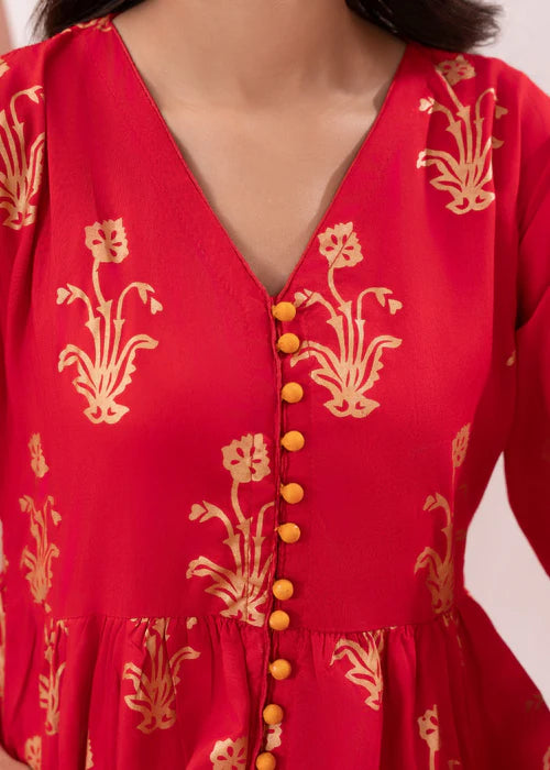 Maxi Set D112 - Laal Kurti