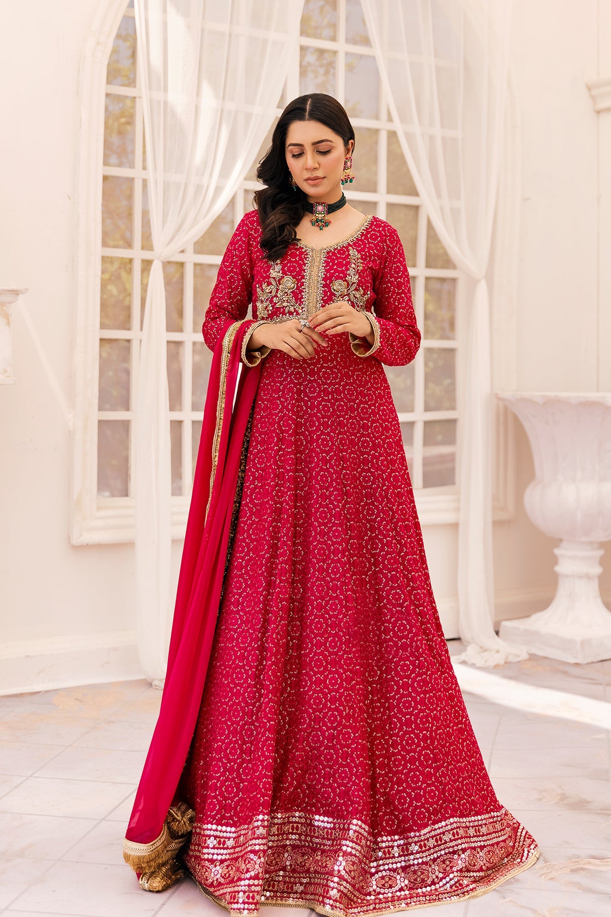 Merah 3 Piece Stitched - Javeria Zoa