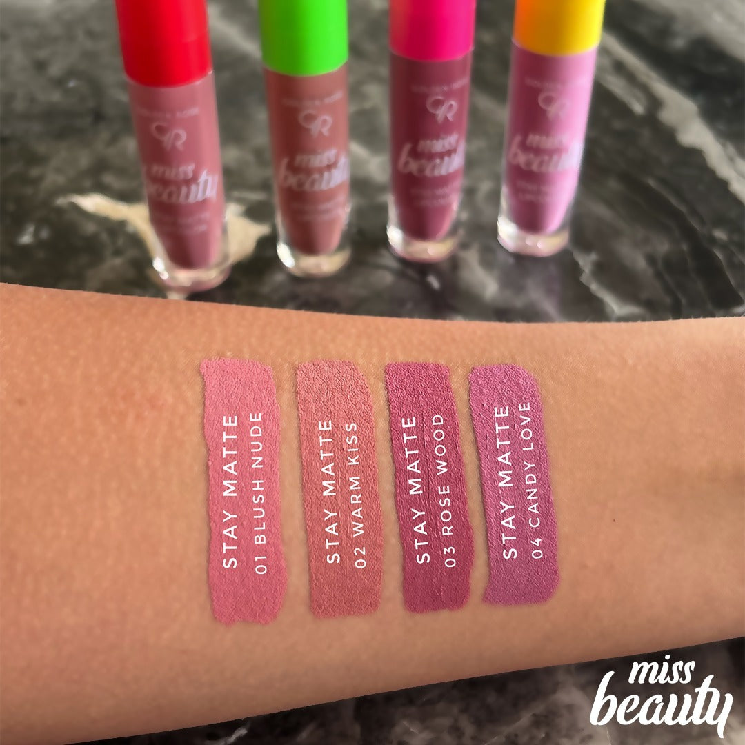 MISS BEAUTY STAY MATTE LIPCOLOR - Golden Rose