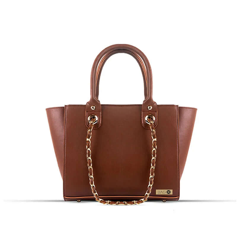 Plush Choco Brown Handbag - Bag X