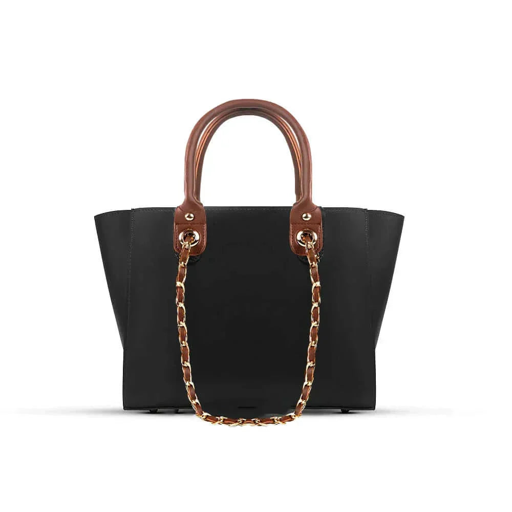 Plush Black/brown Handbag - Bag X