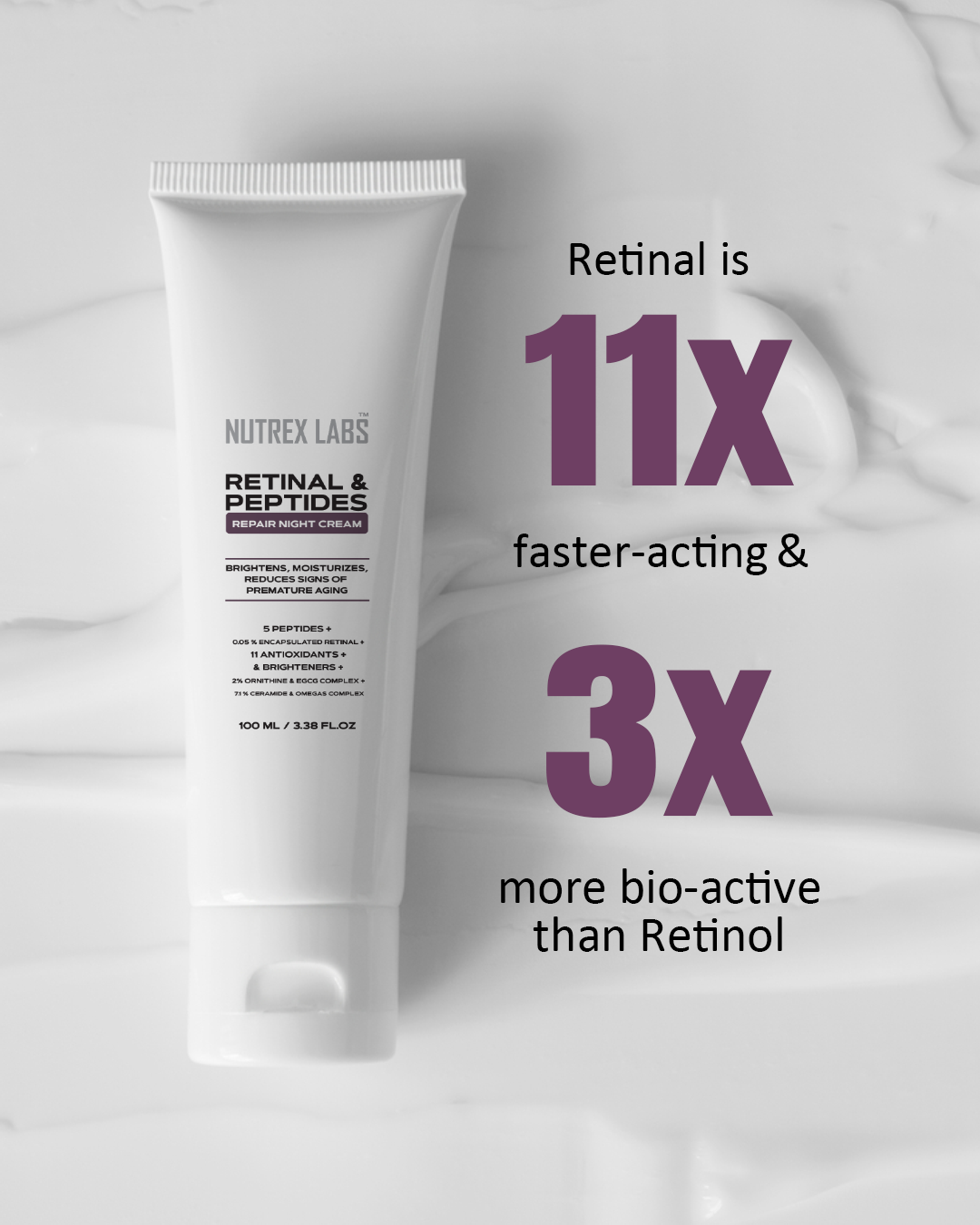 Retinal & Peptides Repair Night Cream - Nutrex Labs