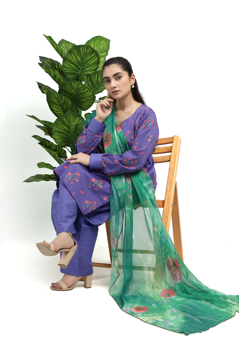 Verdant Charm - Lawn - 3 Pcs - Jaanib