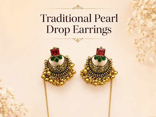 Royal Chandbali Jhumki- Zaroon