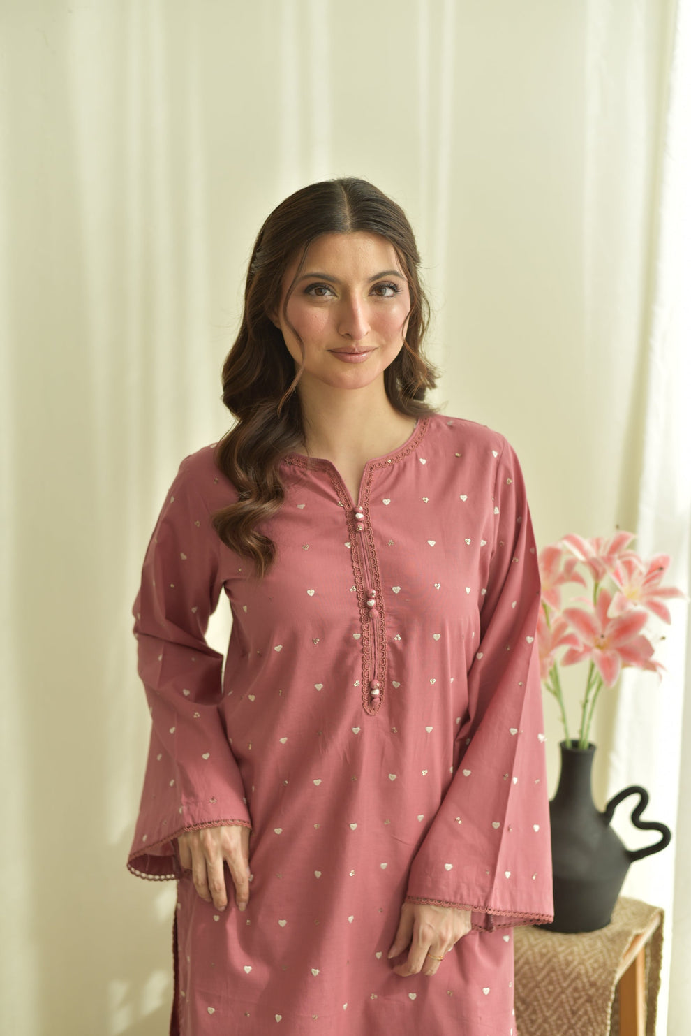 Rose Bloom Embroidered 3PC
 - Urban Haya