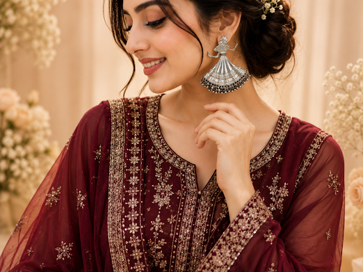 Royal Dancer Statement Jhumka - Zaroon