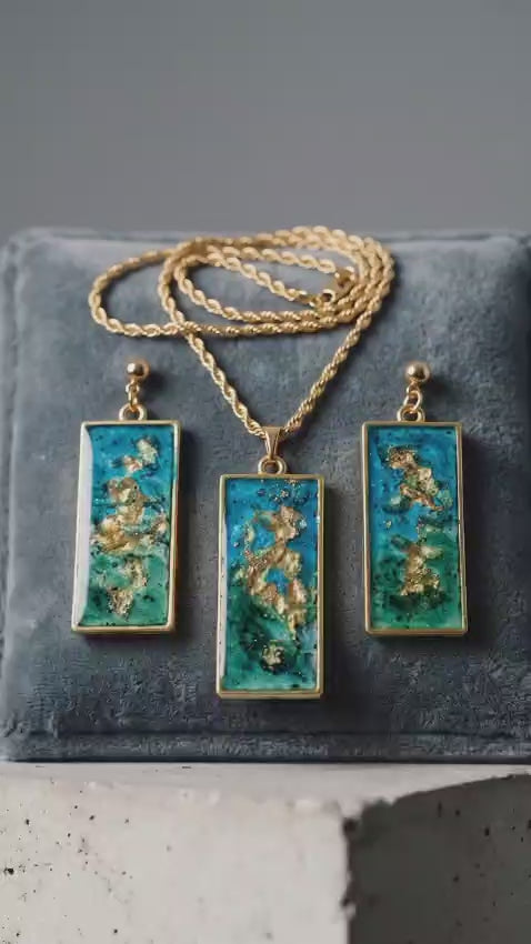 Sea Of Gold Jewellery Set - Clayboutiquee