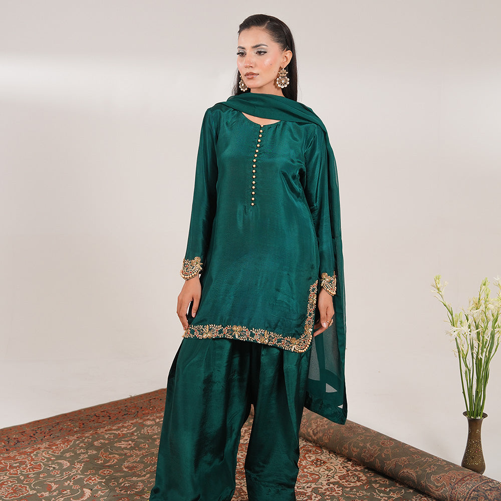 Jade 3 Piece Stitched - Javeria Zoa