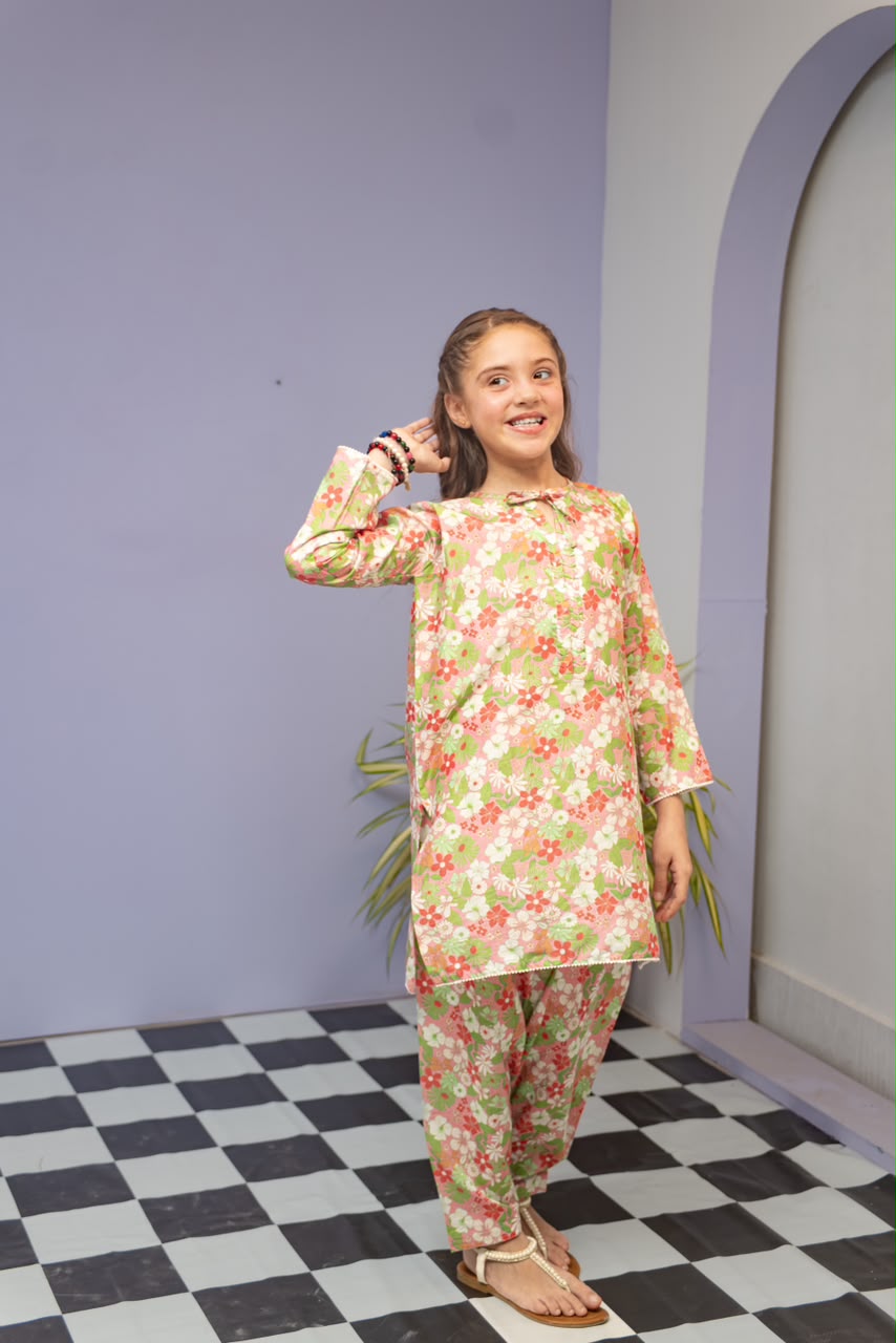 Printed Lawn 2 Piece Suit - Sania Khan