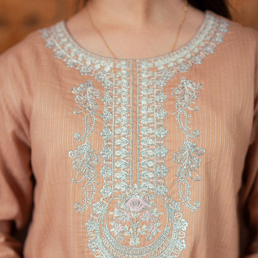 Embroidered Cotton Suit – Noor