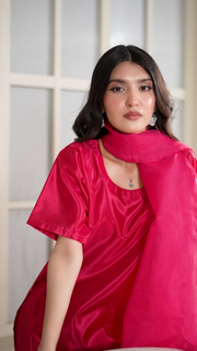 Farshi Shalwar Linen 3-Piece Stitched - Rang-e-Meeras