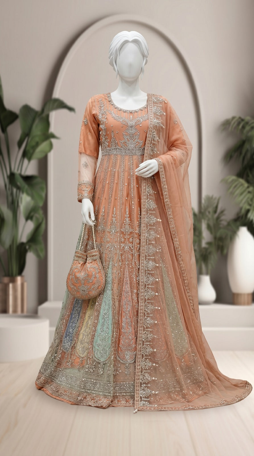 Luxury Stitched With Hand Embellishment Maxi - Saleem&sons