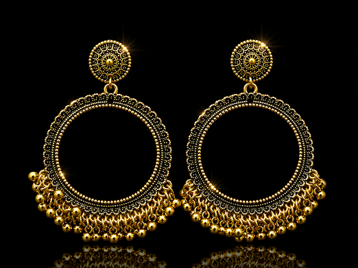 Vintage Hoop Tassel Earrings - Zaroon