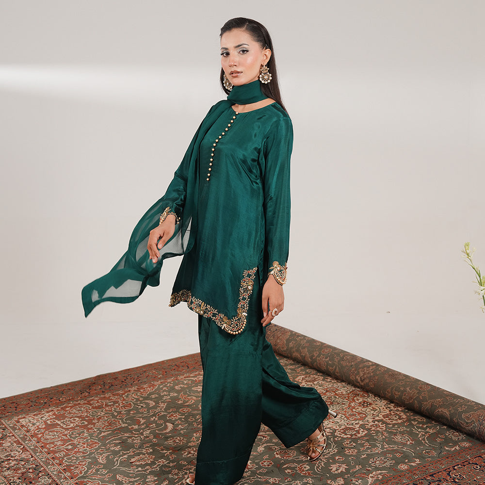 Jade 3 Piece Stitched - Javeria Zoa