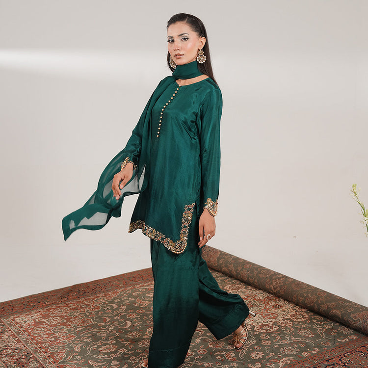 Jade 3 Piece Stitched - Javeria Zoa